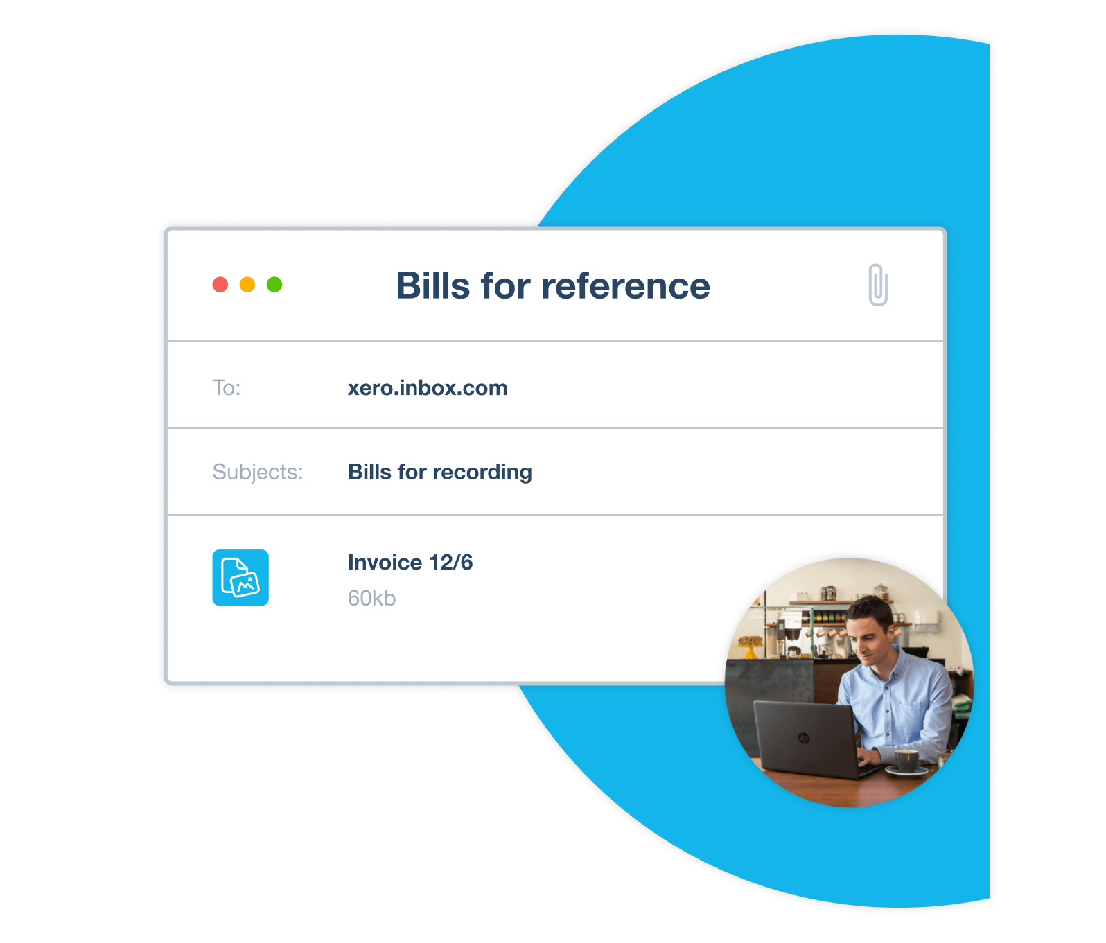 A bill that’s been emailed to the business’s Xero inbox is stored in the files library. 