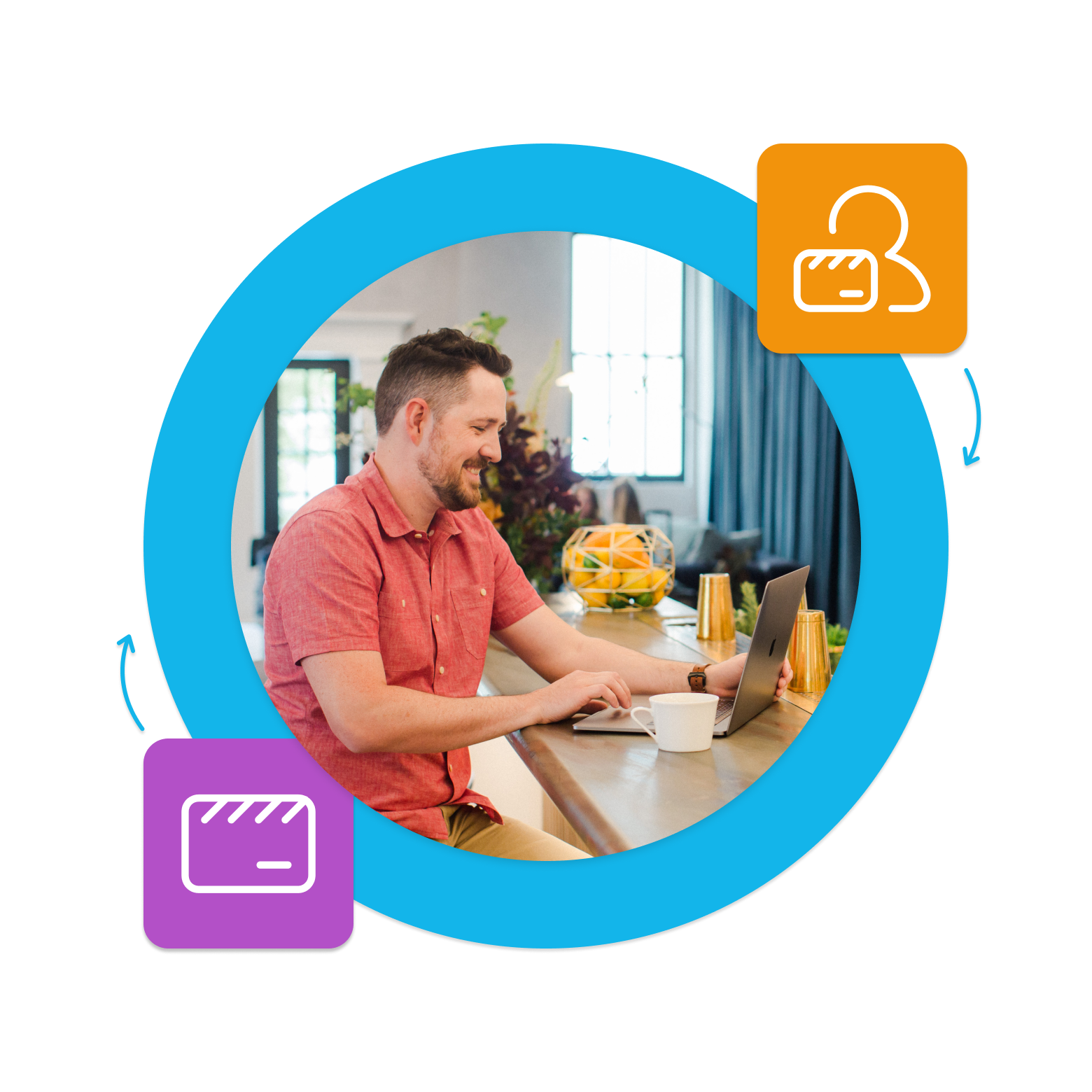 A business owner uses a payroll app on their laptop to pay their employees.
