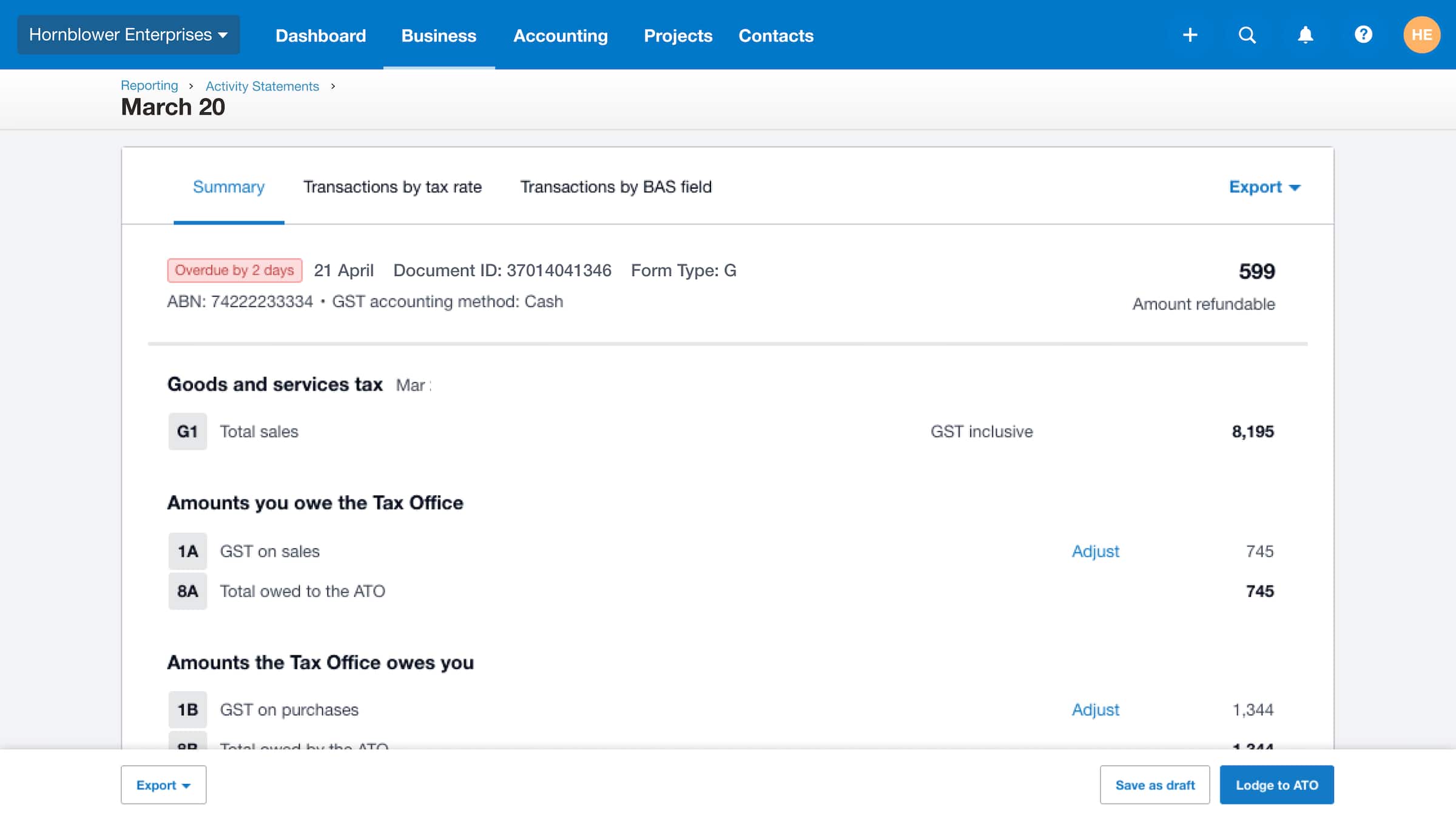 how to create financial report in xero