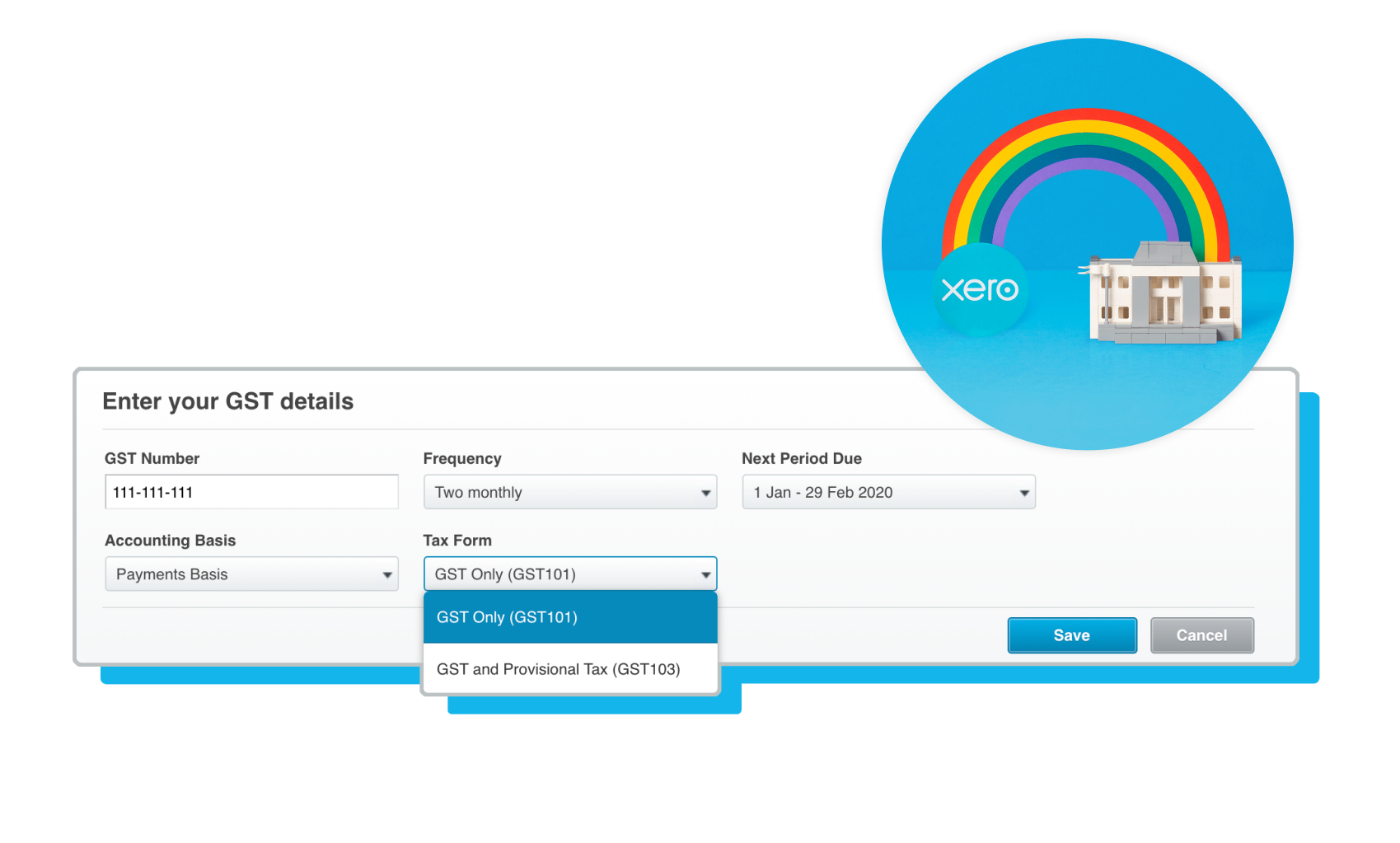 GST software online in Xero shows transaction details.