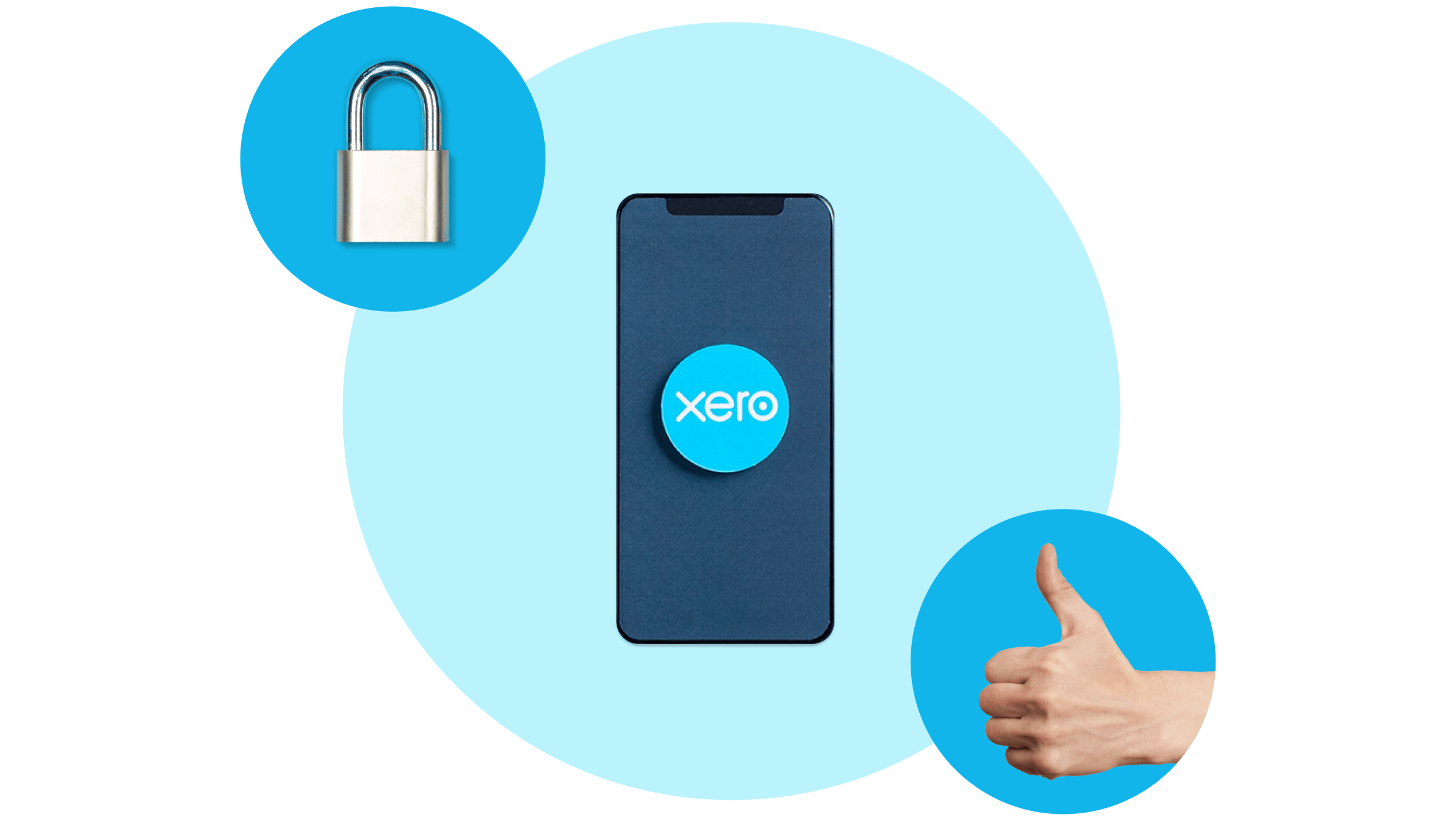 A secure accounting transaction taking place on a smartphone.