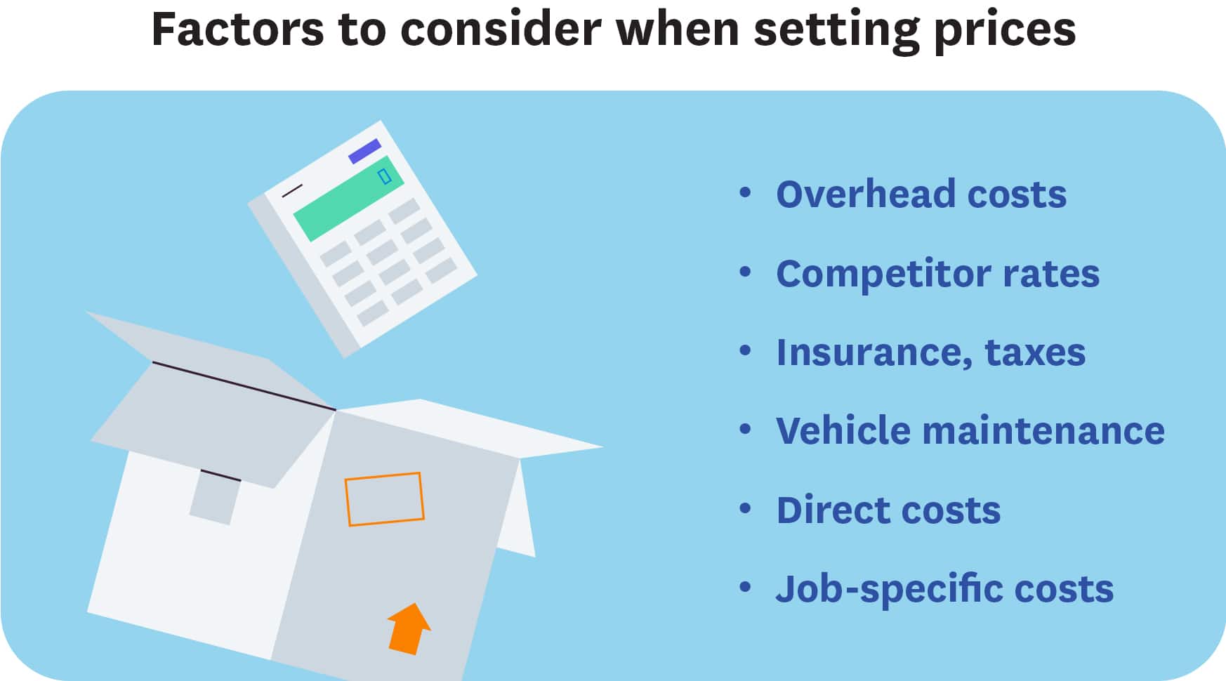 Before starting a moving business, consider overhead costs, competitor rates, insurance, taxes, and vehicle maintenance.