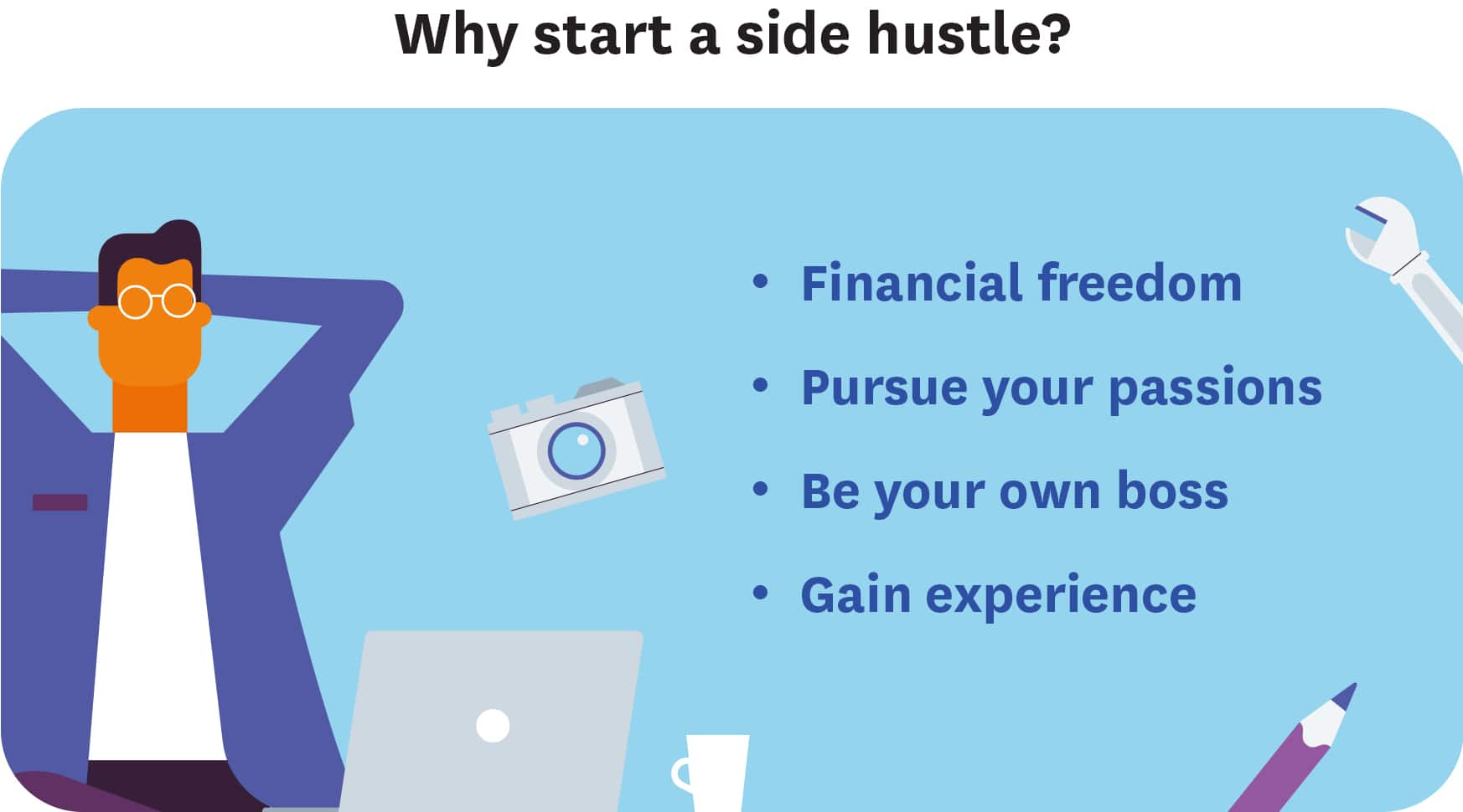 Side hustles can help workers find financial freedom, pursue their passions, be their own boss, and gain experience.