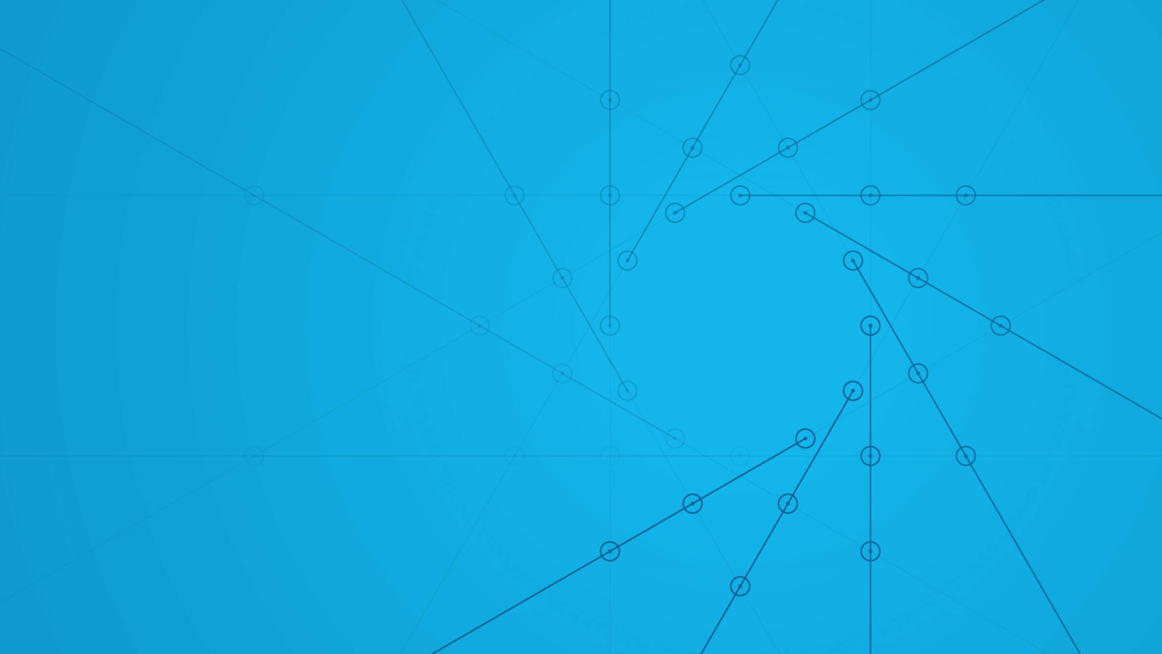 A graphic showing converging straight lines with points of connection along them.
