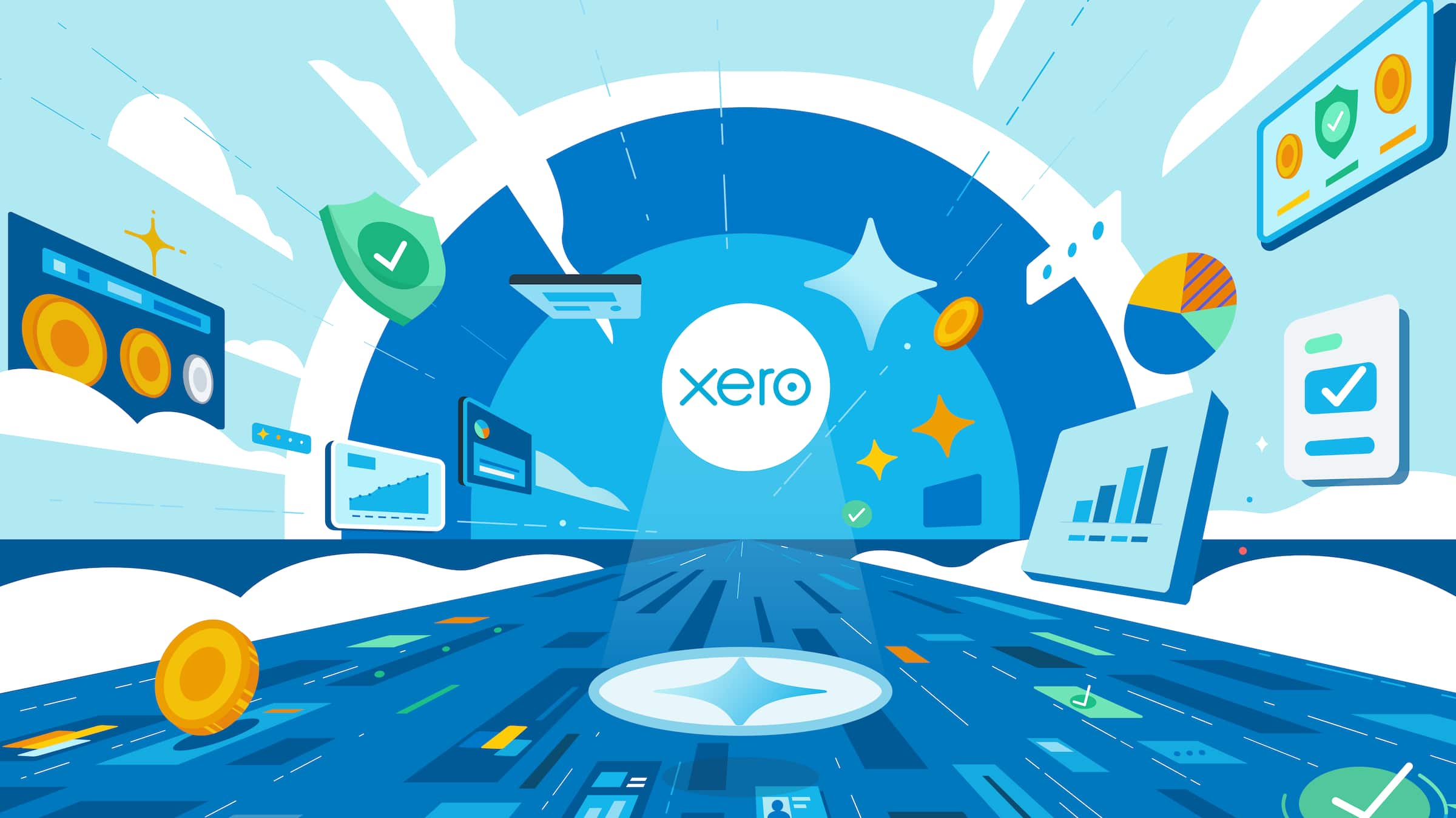 Hand holding a magnifying glass over ‘Syft from Xero’ logo