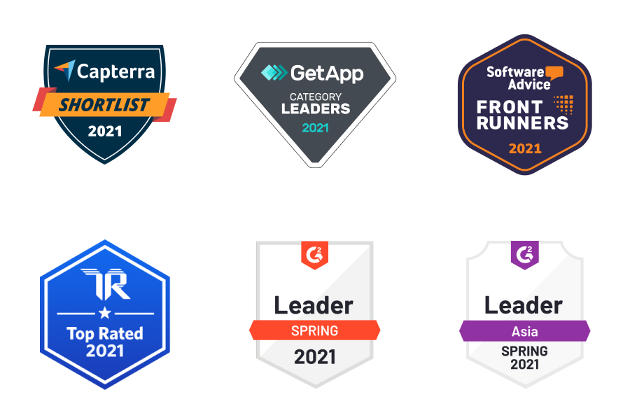 2021 Leader in accounting software review site badges