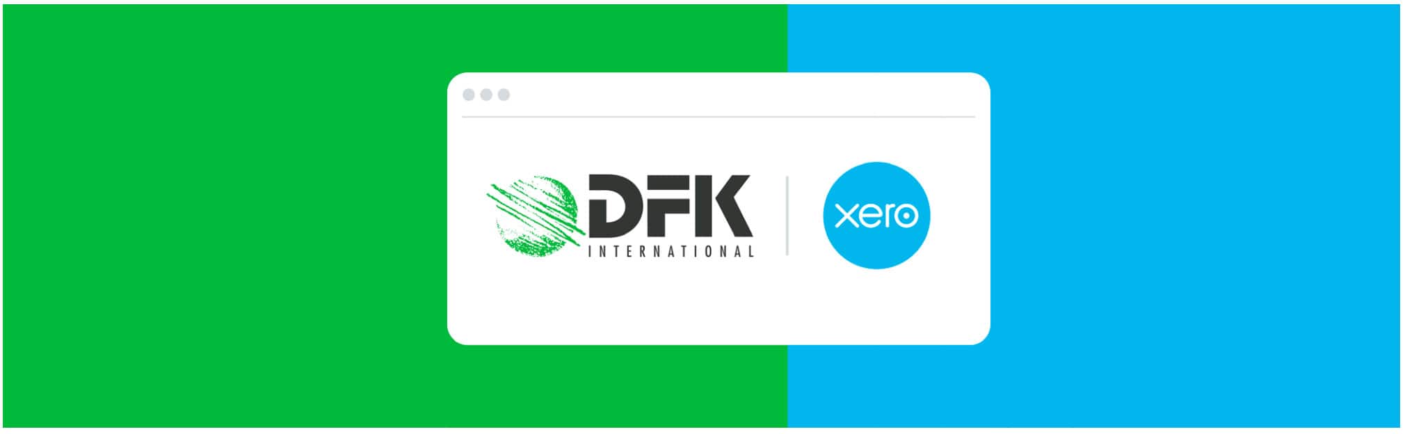 Logos of DFK International and Xero