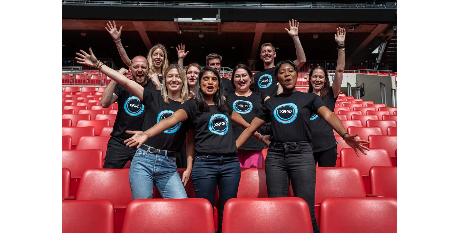 The Xero team celebrates being named a FIFA Women’s Football Partner