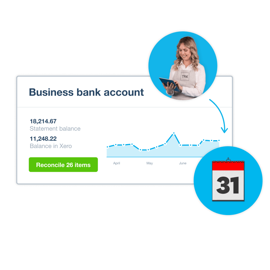 Business bank account showing cash flow