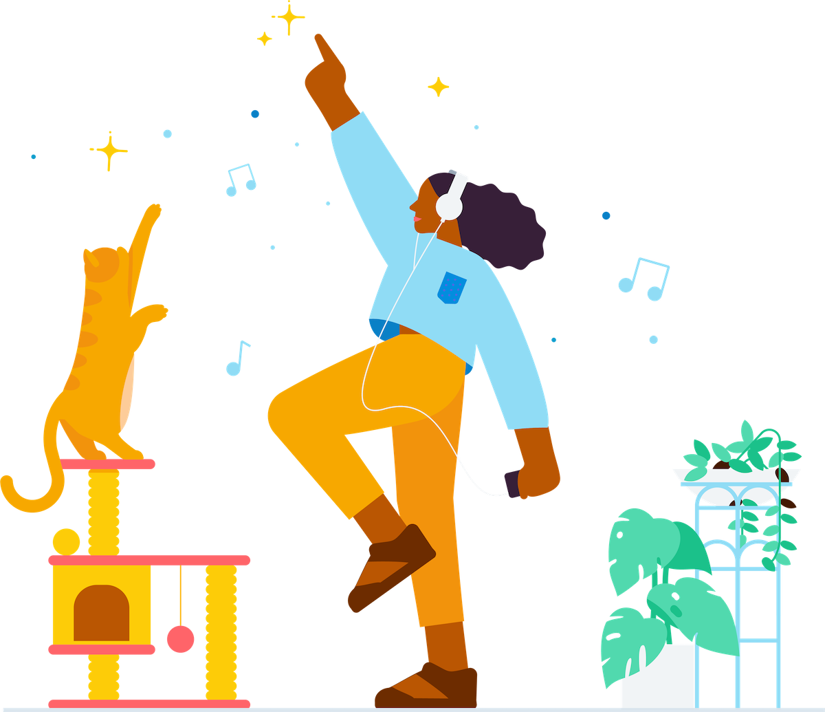 A person celebrating