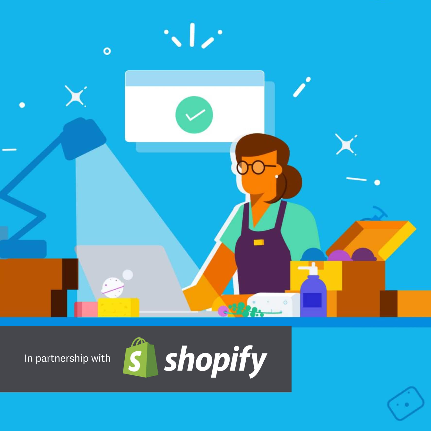 An ecommerce business owner reviews the day’s Shopify sales and cash flow figures on their laptop.