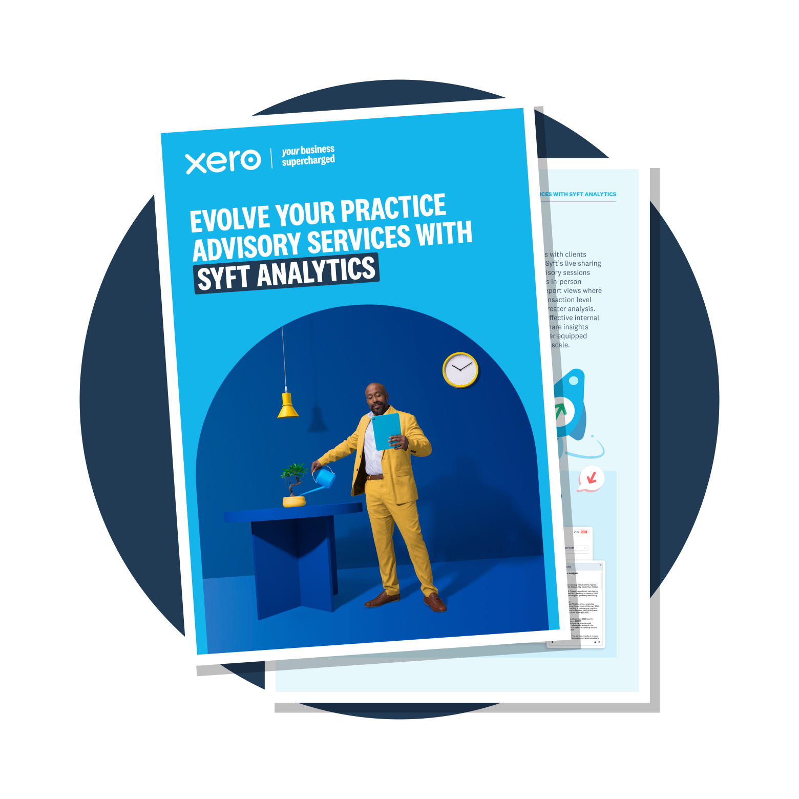 A picture of a Syft Analytics guide.