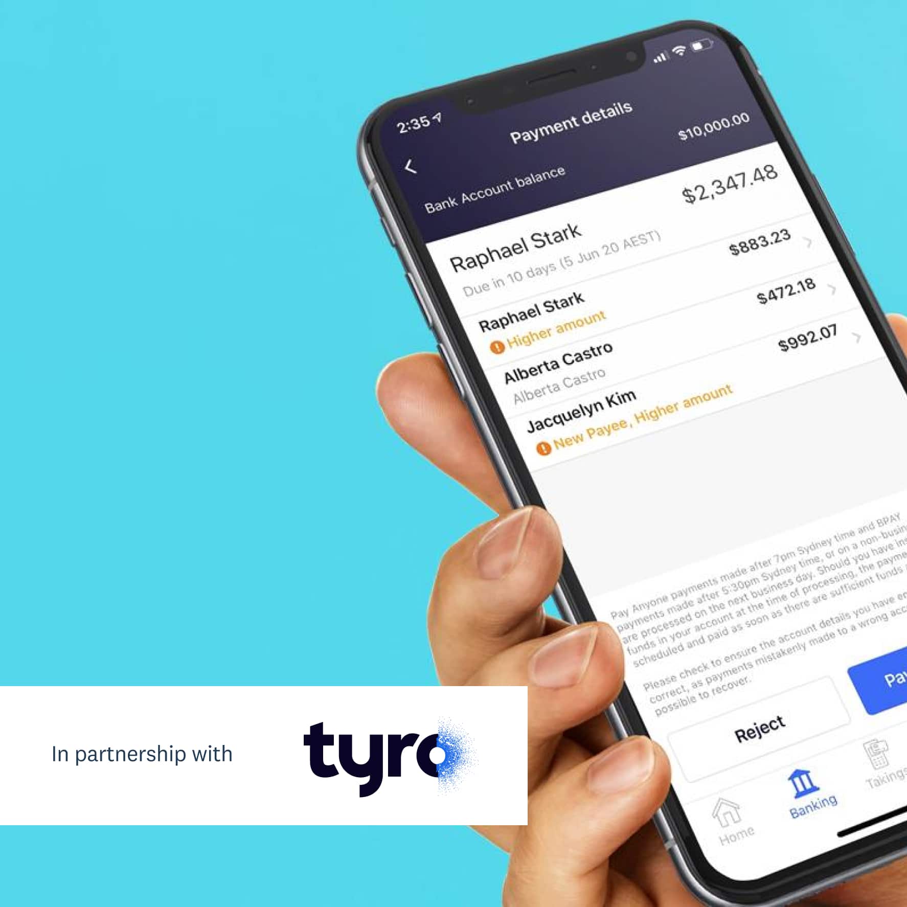 Tyro in partnership with Xero