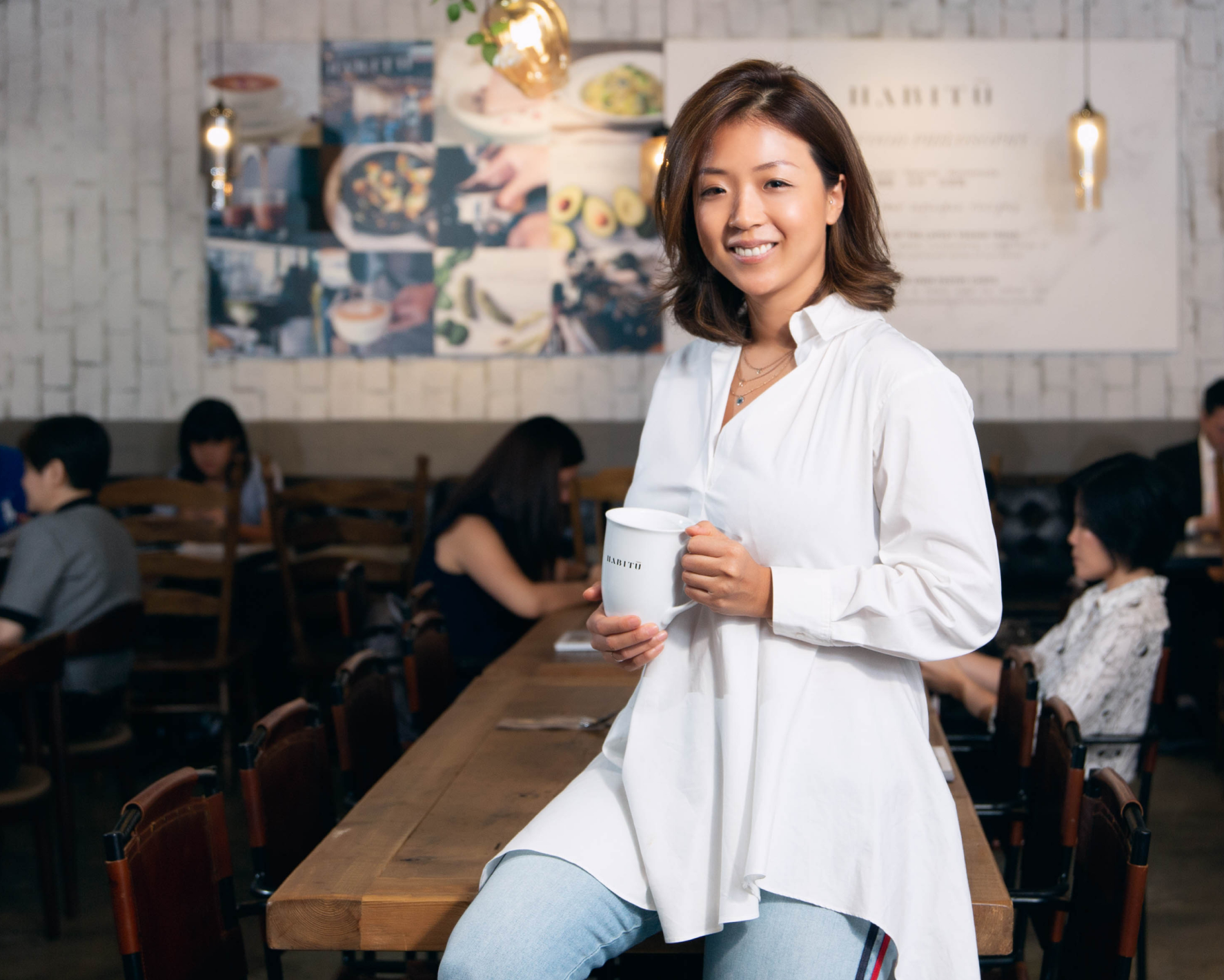 A person in a coffee shop