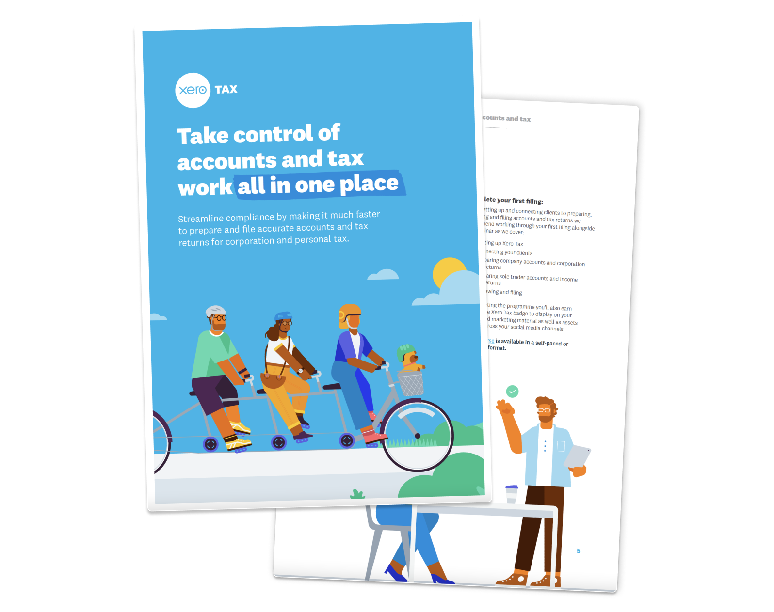 "Take control of accounts and tax work all in one place" guide.