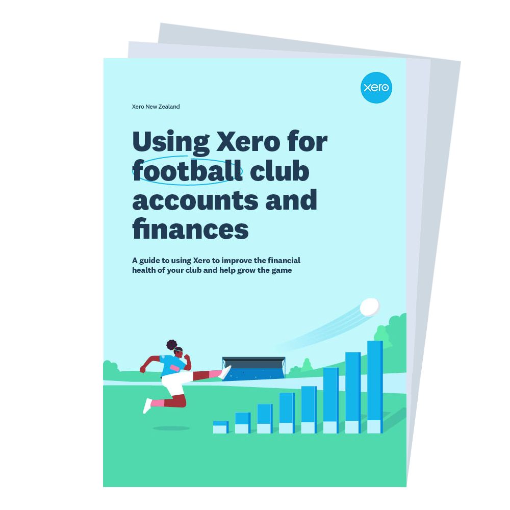 The cover page of the PDF version of the Xero playbook for football clubs.