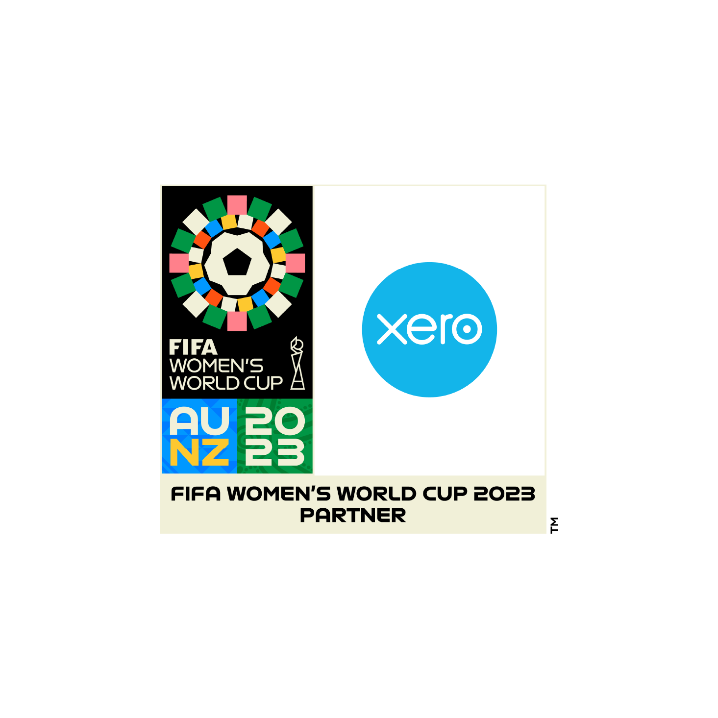 The FIFA Women’s World Cup logo for AU/NZ 2023, and the Xero logo