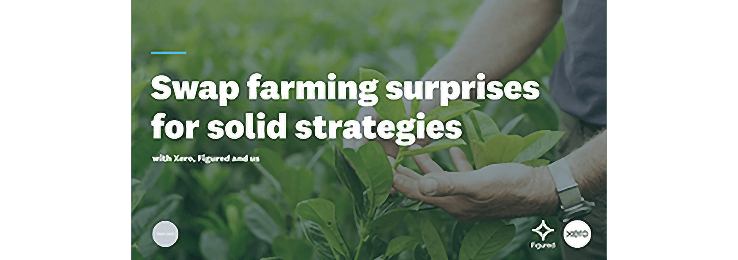 Swap farming surprises for solid strategies, slide showing a farmer checking bean crops.