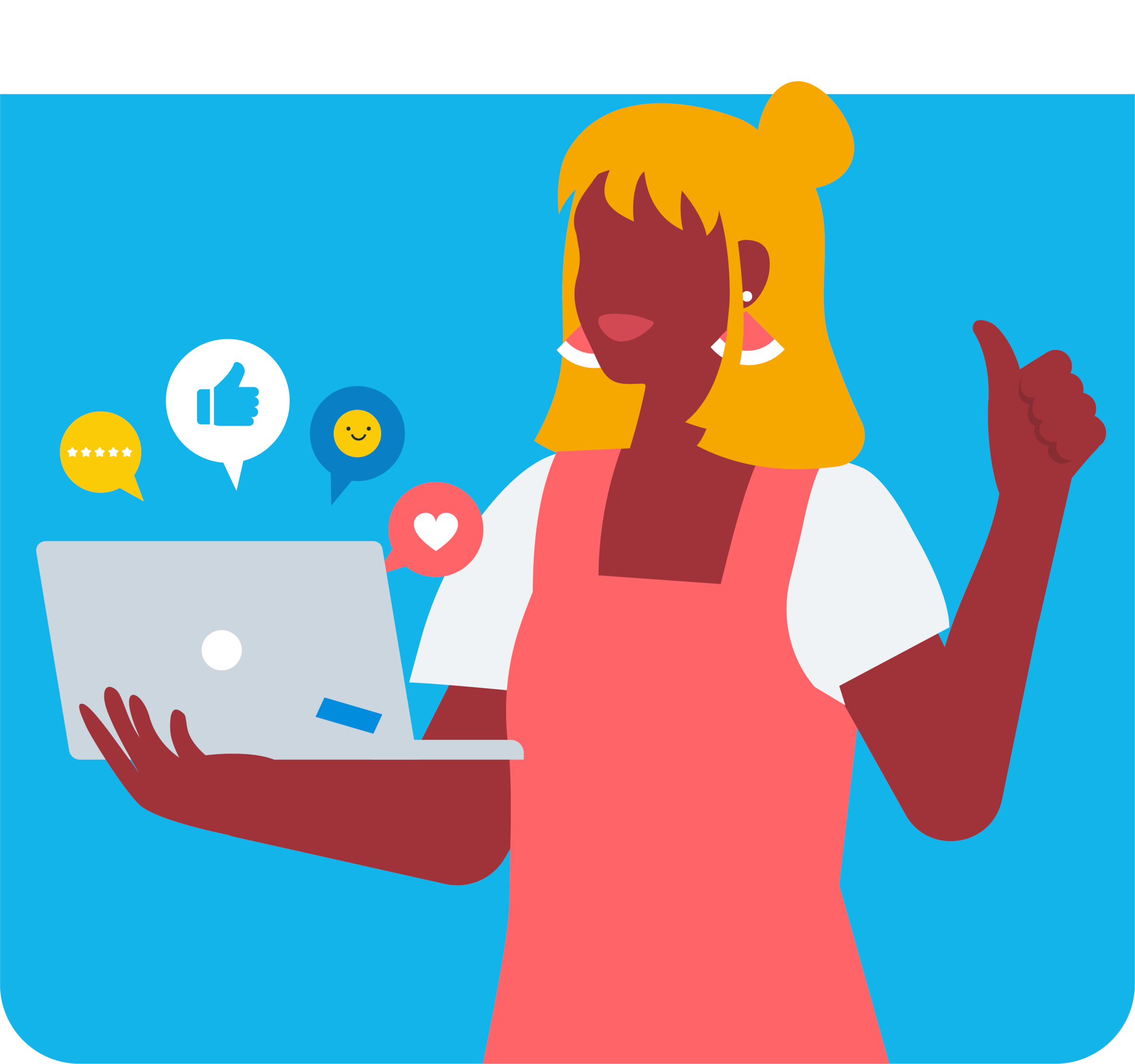 A xero employee checking her cash flow wellbeing report