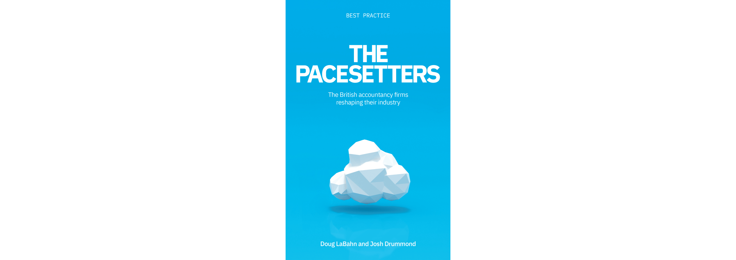 The cover of The Pacesetters, featuring a stylised white cloud on a blue background.