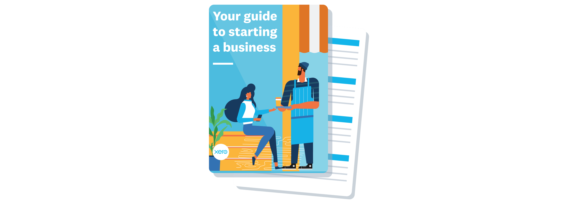 Cover of a guide to starting a business.