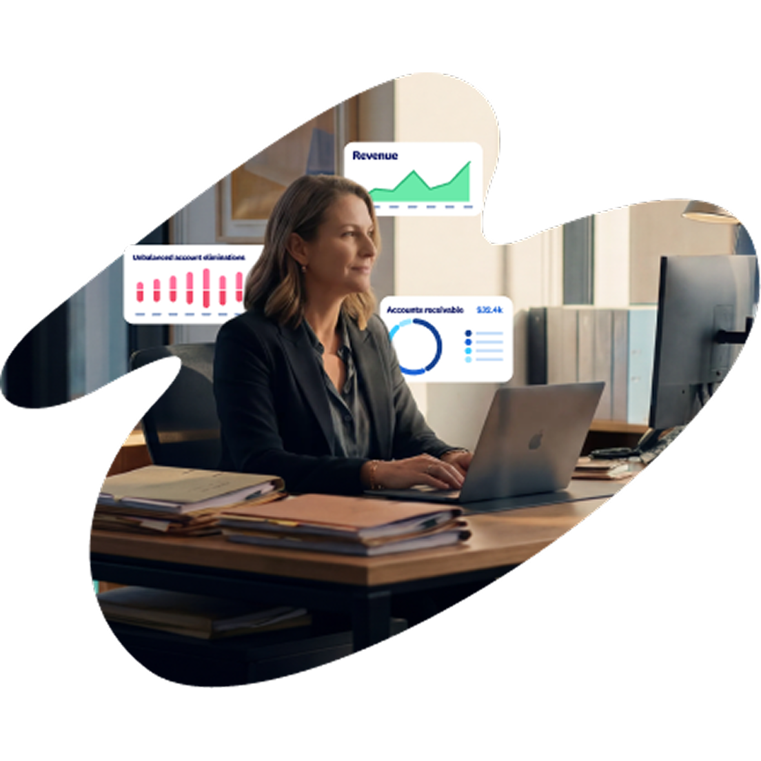 A professional using Xero accounting software.
