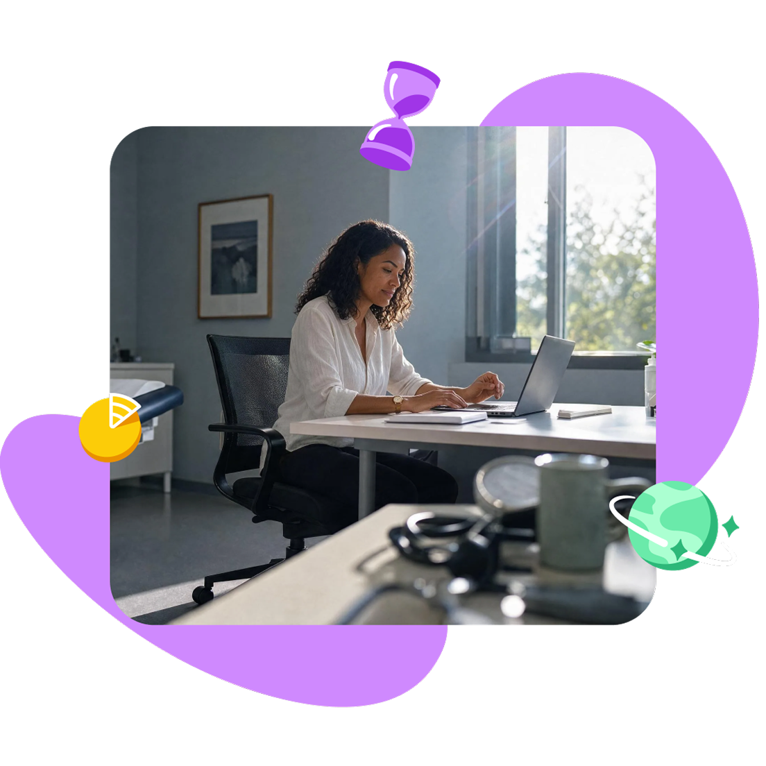 A professional using Xero accounting software.