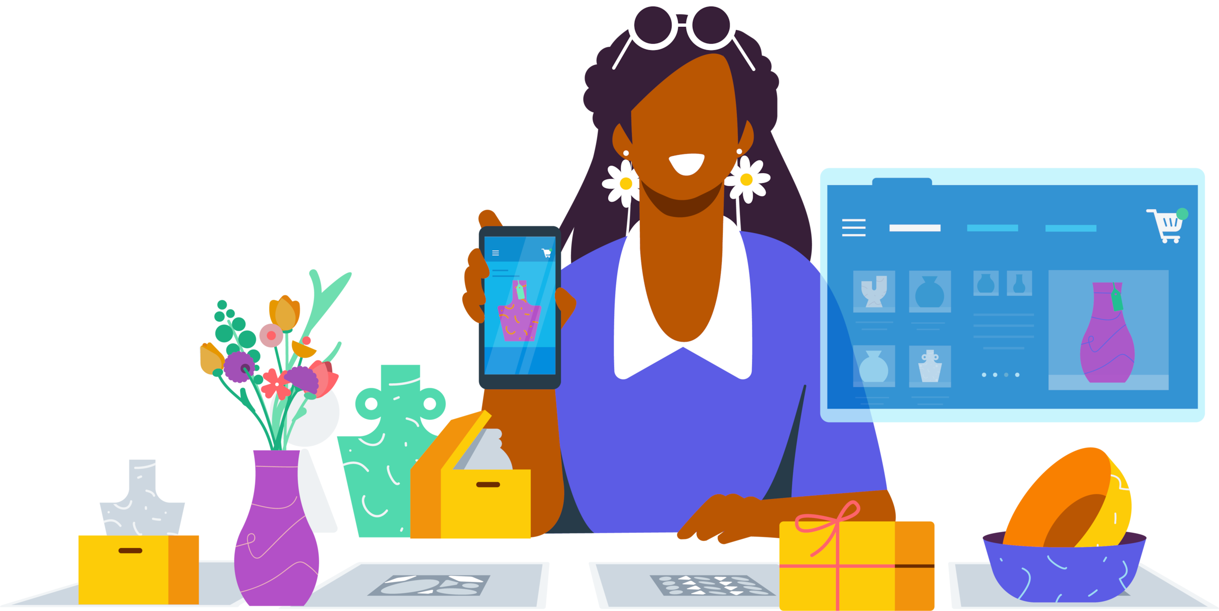 A small business owner shows how they can use Xero’s purchase order inventory management system on their phone. 