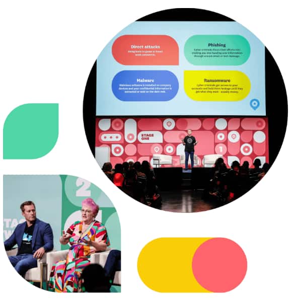 A Xero accounting partner presents on stage.