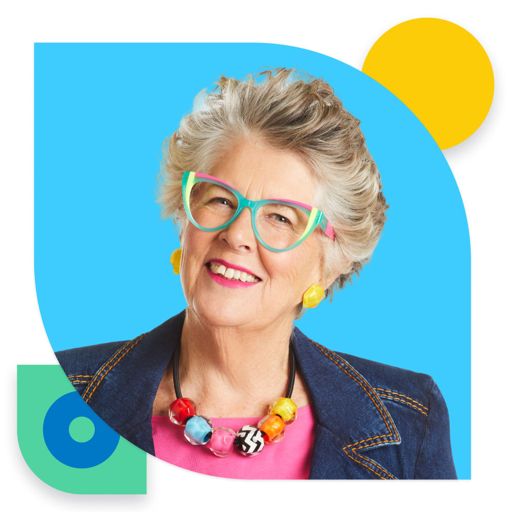 Headshot of Dame Prue Leith DBE