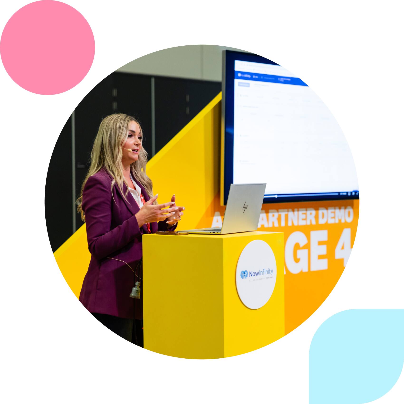 A Xero accounting partner presents on stage