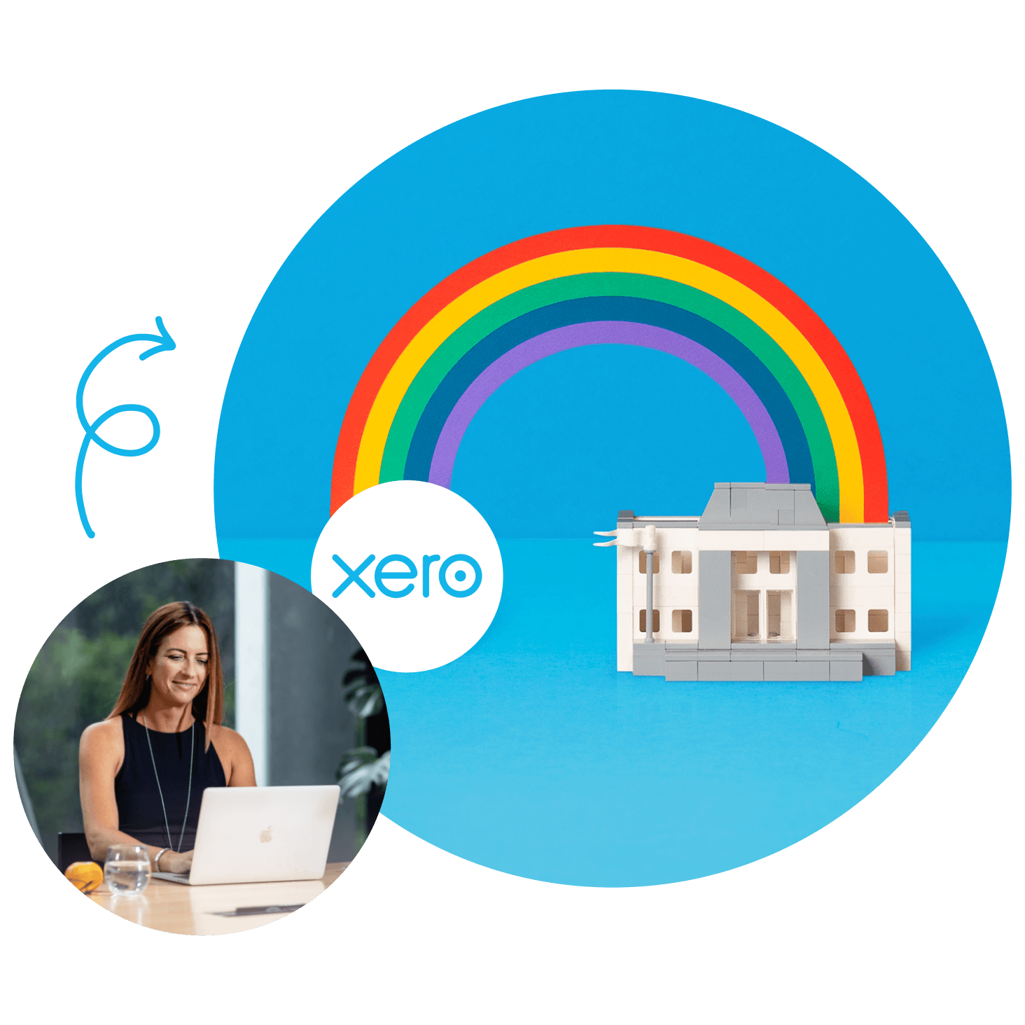 A person downloads Xero office images from the company website to use in a media publication.